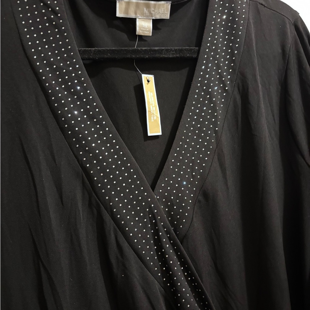 MICHAEL Michael Kors Black Studded Blouse - Picture 3 of 8